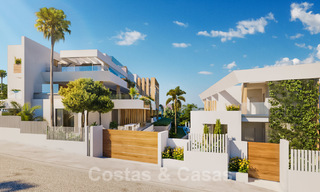Nuevos apartamentos modernos de lujo con increíbles vistas al mar en venta, en primera línea de golf en Marbella Este 19939 