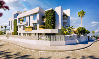 Nuevos apartamentos modernos de lujo con increíbles vistas al mar en venta, en primera línea de golf en Marbella Este 19941 