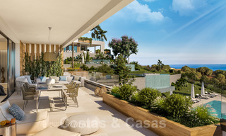 Nuevos apartamentos modernos de lujo con increíbles vistas al mar en venta, en primera línea de golf en Marbella Este 19944 