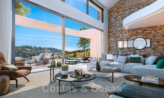 Fantásticos parcelas por villas con licencia aprobada y vistas panorámicas al mar en venta en Marbella Este 36436 