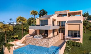 Fantásticos parcelas por villas con licencia aprobada y vistas panorámicas al mar en venta en Marbella Este 36438 