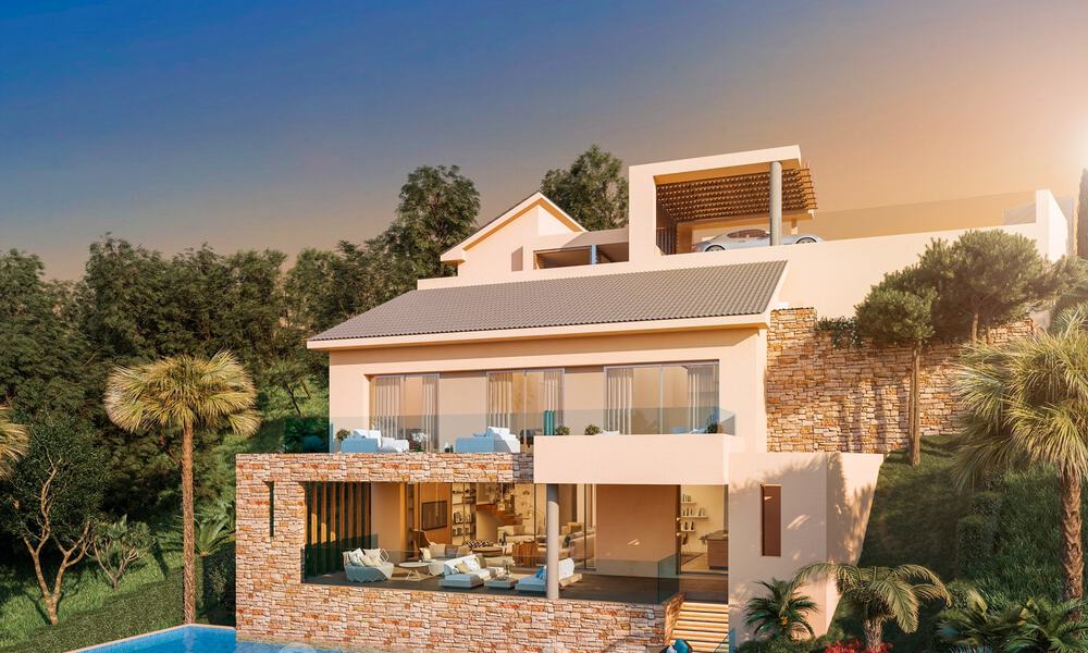 Fantásticos parcelas por villas con licencia aprobada y vistas panorámicas al mar en venta en Marbella Este 36442