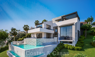 Fantásticos parcelas por villas con licencia aprobada y vistas panorámicas al mar en venta en Marbella Este 36443 