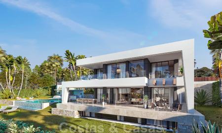 Se vende una moderna villa de lujo contemporáneo con vistas al mar, a poca distancia de la playa en Estepona 20678
