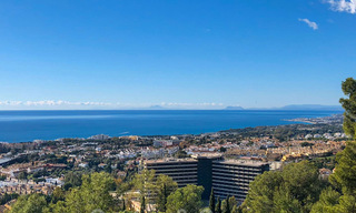 Gran y excepcional terreno de construcción con impresionantes vistas al mar en venta en una exclusiva zona residencial de Marbella 21825 