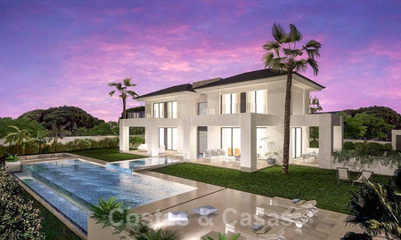 Magnífica villa contemporánea con vistas al mar en venta junto a un prestigioso complejo de golf en Benahavis - Marbella 22080