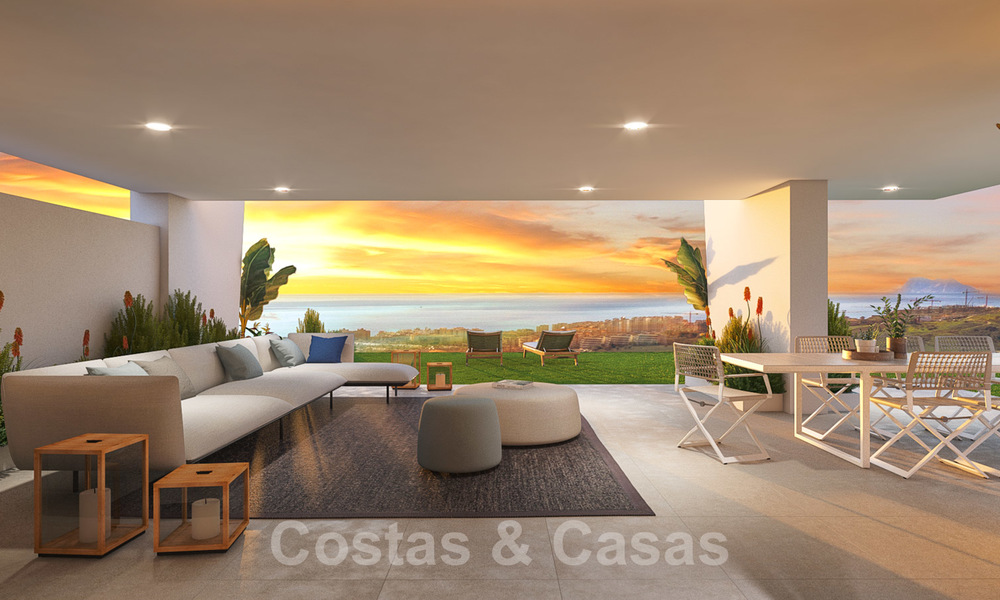 Elegantes y modernos apartamentos nuevos con vistas panorámicas a la montaña y al mar en venta en las colinas de Estepona 27714