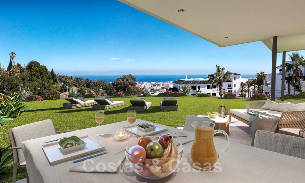 Elegantes y modernos apartamentos nuevos con vistas panorámicas a la montaña y al mar en venta en las colinas de Estepona 27723