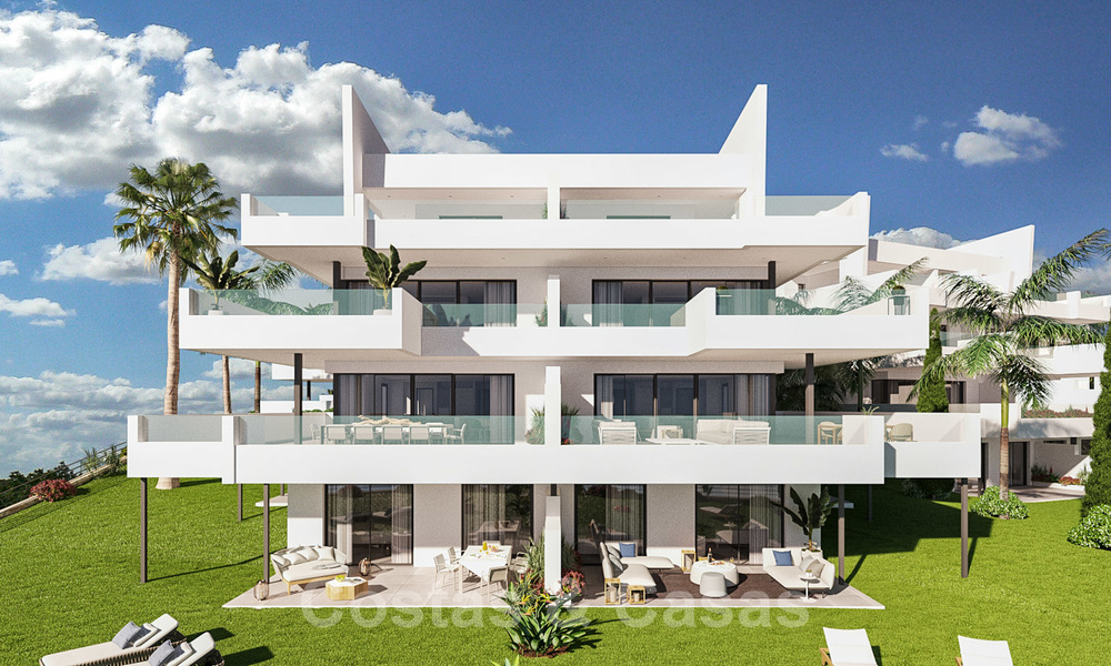 Elegantes y modernos apartamentos nuevos con vistas panorámicas a la montaña y al mar en venta en las colinas de Estepona 27725