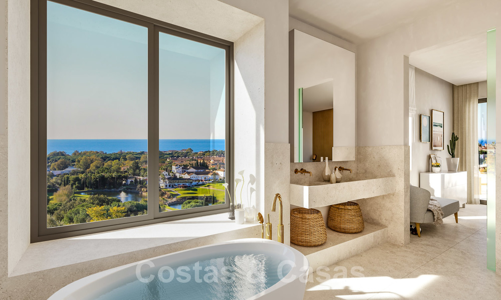 Villas de estilo mediterráneo y villas adosadas con vistas al mar y al golf en Elviria, Marbella 24408
