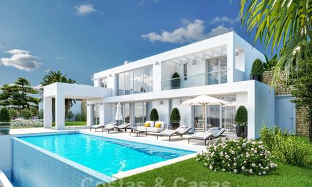 Villa moderna de nueva construcción con impresionantes vistas a la montaña y al mar en venta en las colinas del este de Marbella 24447