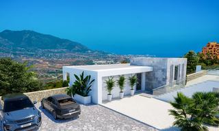 Villa moderna de nueva construcción con impresionantes vistas a la montaña y al mar en venta en las colinas del este de Marbella 24454 