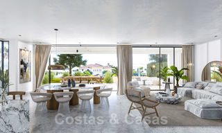 Moderna villa ecológica en venta con vistas al golf en una exclusiva zona residencial, cerca del Valle del Golf en Nueva Andalucía, Marbella 24958 