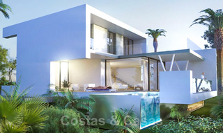 En venta modernas villas contemporáneas en construcción, directamente en el campo de golf situado en Marbella - Estepona 25977 