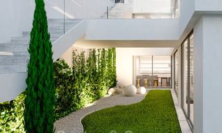 Parcela + proyecto en venta nueva villa contemporánea, en primera línea de golf en Estepona 26282 