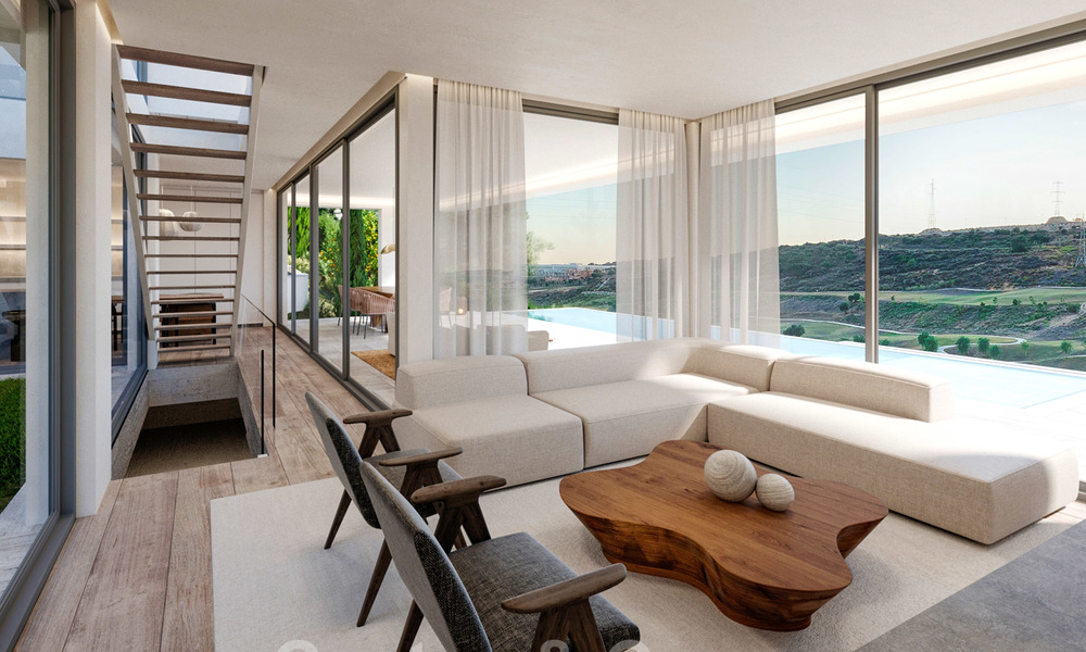 Parcela + proyecto en venta nueva villa contemporánea, en primera línea de golf en Estepona 26284