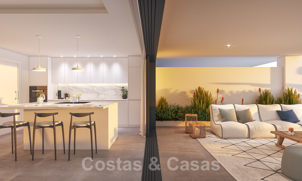 Modernos apartamentos nuevos con vistas panorámicas al mar en venta cerca el centro de Estepona 27890