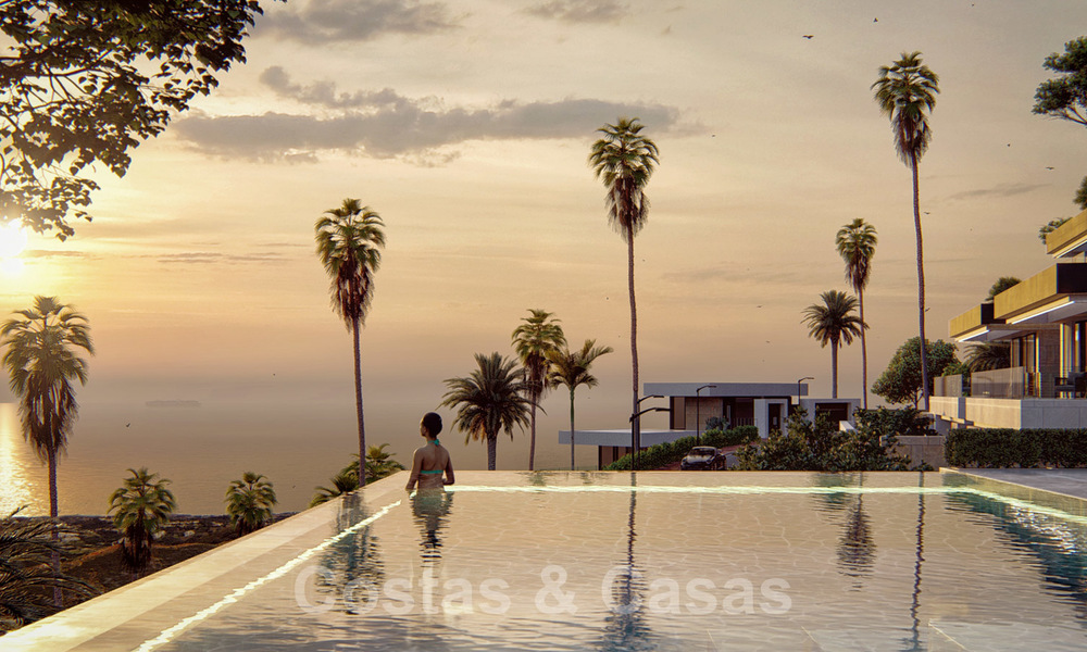 Proyectos de villas modernas llave en mano en venta, con espectaculares vistas al golf, al lago, a las montañas y el mar, en un complejo cerrado rodeado de naturaleza y golf en Benahavis - Marbella 27912