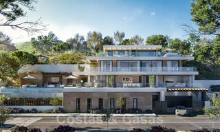 Proyectos de villas modernas llave en mano en venta, con espectaculares vistas al golf, al lago, a las montañas y el mar, en un complejo cerrado rodeado de naturaleza y golf en Benahavis - Marbella 32408 