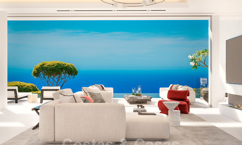 Nuevas y modernas villas de lujo en venta con espectaculares vistas al campo de golf, al lago y al Mediterráneo, en un complejo cerrado de naturaleza y golf en Benahavis - Marbella 27942