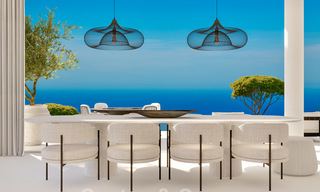 Nuevas y modernas villas de lujo en venta con espectaculares vistas al campo de golf, al lago y al Mediterráneo, en un complejo cerrado de naturaleza y golf en Benahavis - Marbella 27948 