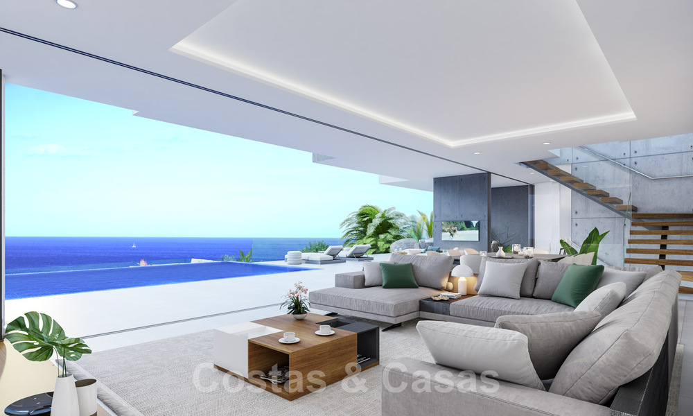 Se vende una elegante villa de diseño contemporáneo con vistas panorámicas al mar, cerca de Estepona 28918