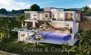 Se vende una elegante villa de diseño contemporáneo con vistas panorámicas al mar, cerca de Estepona 28921 