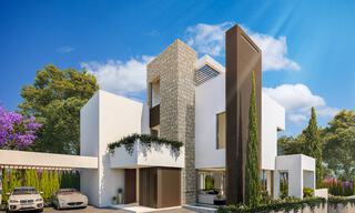 Villas modernas de nueva construcción en venta en el centro de Marbella, en un exclusivo complejo de villas cerrado y asegurado a poca distancia de todo 30087 