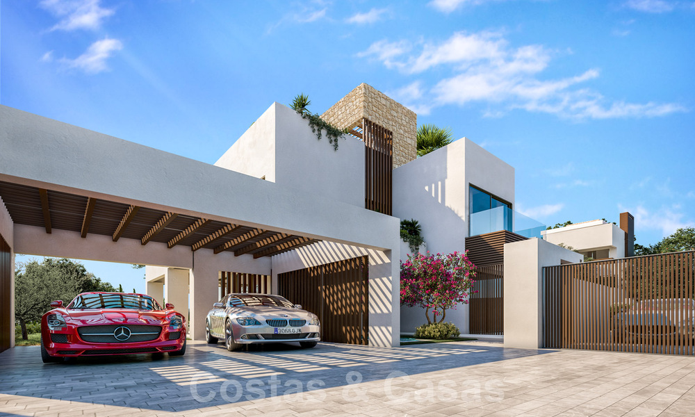 Villas modernas de nueva construcción en venta en el centro de Marbella, en un exclusivo complejo de villas cerrado y asegurado a poca distancia de todo 30094