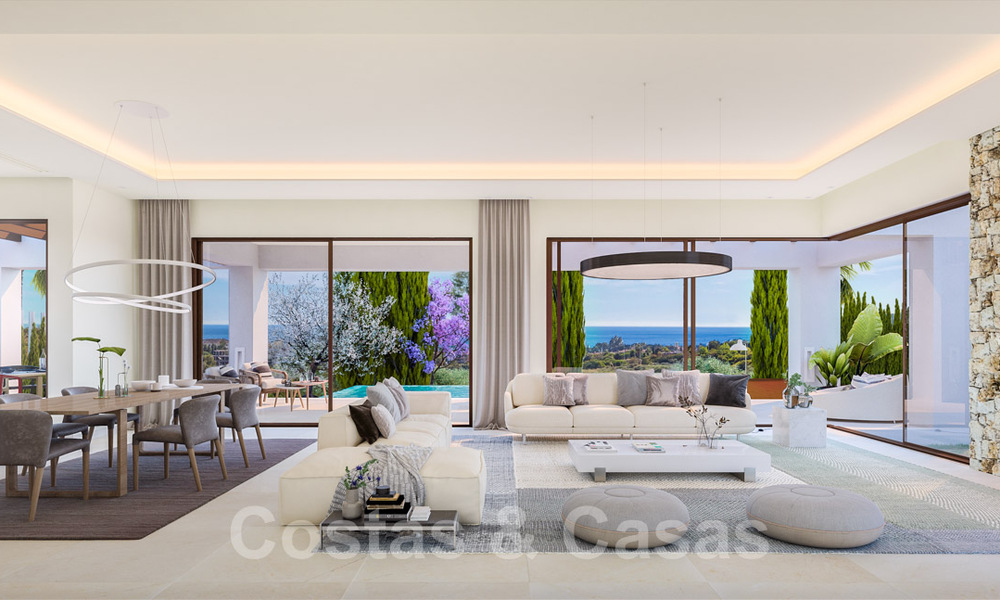 Villas modernas de nueva construcción en venta en el centro de Marbella, en un exclusivo complejo de villas cerrado y asegurado a poca distancia de todo 30097