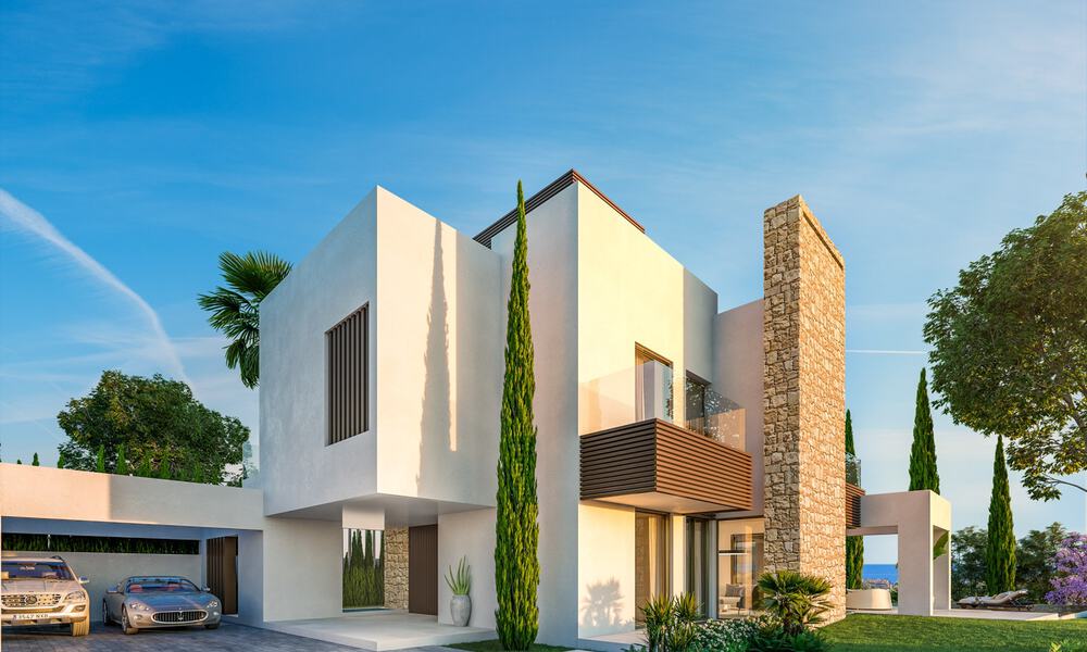 Villas modernas de nueva construcción en venta en el centro de Marbella, en un exclusivo complejo de villas cerrado y asegurado a poca distancia de todo 30101