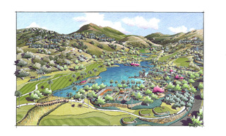 Parcelas urbanizables con proyectos de villas modernas llave en mano en venta, con espectaculares vistas al golf, al lago, a las montañas y el mar, en un complejo cerrado rodeado de naturaleza y golf en Benahavis 61312 