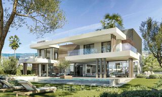 Villas de nueva construcción en venta con un estilo moderno y vistas al mar en la Nueva Milla de Oro entre Marbella y Estepona 33895 