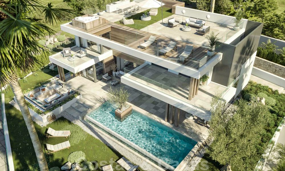 Villas de nueva construcción en venta con un estilo moderno y vistas al mar en la Nueva Milla de Oro entre Marbella y Estepona 33903