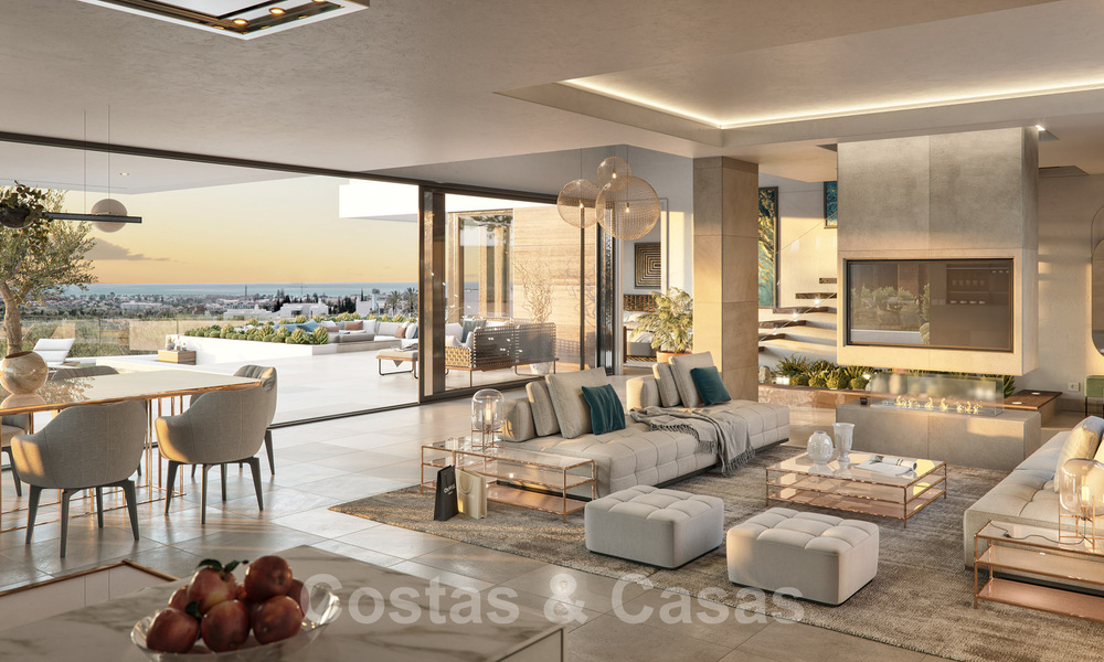 Villas de nueva construcción en venta con un estilo moderno y vistas al mar en la Nueva Milla de Oro entre Marbella y Estepona 33904