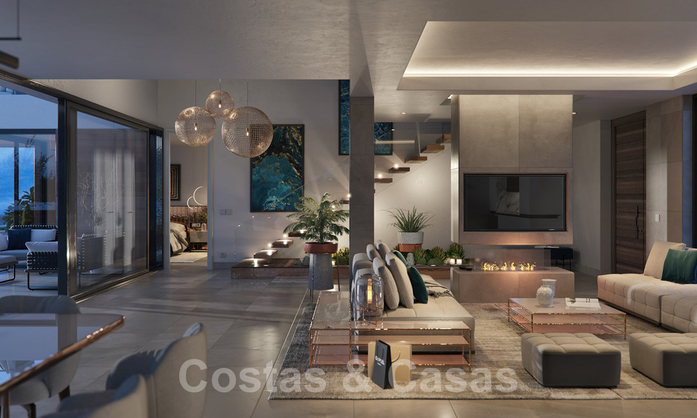 Villas de nueva construcción en venta con un estilo moderno y vistas al mar en la Nueva Milla de Oro entre Marbella y Estepona 33905