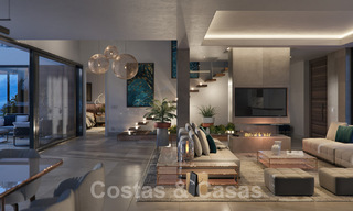 Villas de nueva construcción en venta con un estilo moderno y vistas al mar en la Nueva Milla de Oro entre Marbella y Estepona 33905 