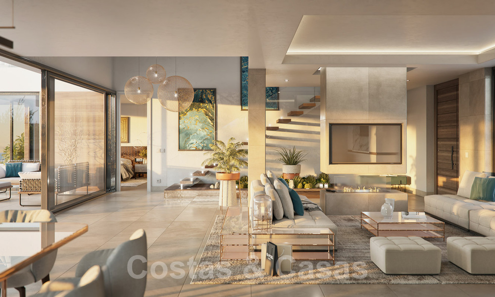 Villas de nueva construcción en venta con un estilo moderno y vistas al mar en la Nueva Milla de Oro entre Marbella y Estepona 33908