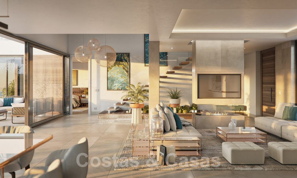 Villas de nueva construcción en venta con un estilo moderno y vistas al mar en la Nueva Milla de Oro entre Marbella y Estepona 33908
