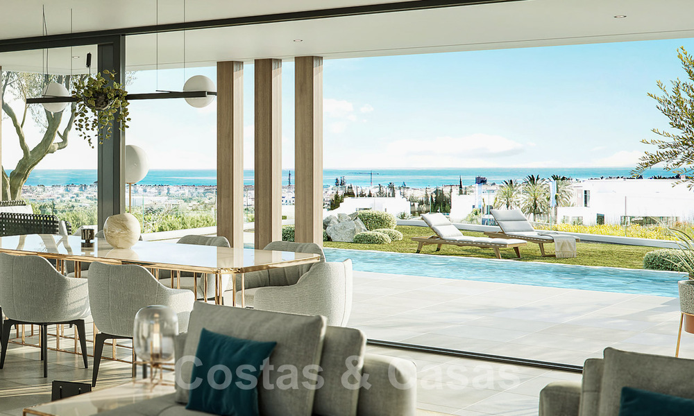 Villas de nueva construcción en venta con un estilo moderno y vistas al mar en la Nueva Milla de Oro entre Marbella y Estepona 33911