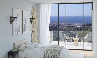 Nuevas y modernas villas en venta con vistas panorámicas al mar y a la montaña en Mijas, Costa del Sol 34121 