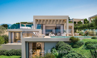 Villas modernas de nueva construcción en venta con vistas panorámicas al mar, en un complejo cerrado con casa club y comodidades en Marbella - Benahavis 63712 