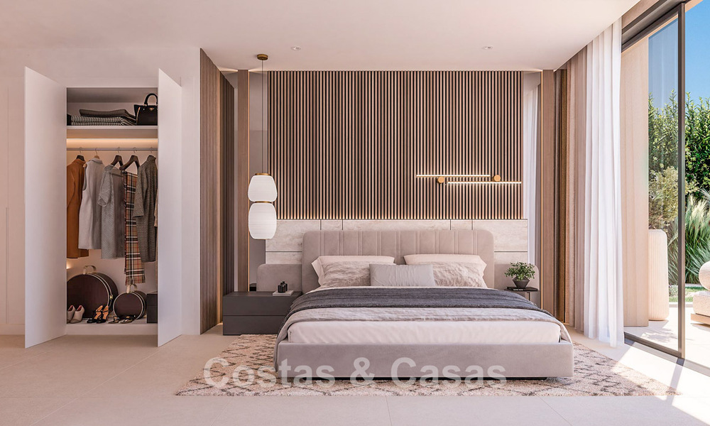 Villas modernas de nueva construcción en venta con vistas panorámicas al mar, en un complejo cerrado con casa club y comodidades en Marbella - Benahavis 63721