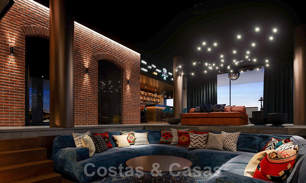 Villa exclusiva y de estilo moderno de alta tecnología con vistas panorámicas al mar en venta, en una prestigiosa urbanización en Benahavis - Marbella 34441