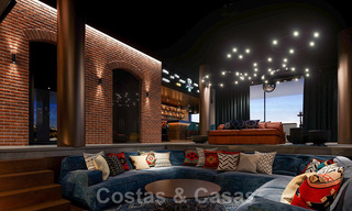 Villa exclusiva y de estilo moderno de alta tecnología con vistas panorámicas al mar en venta, en una prestigiosa urbanización en Benahavis - Marbella 34441 