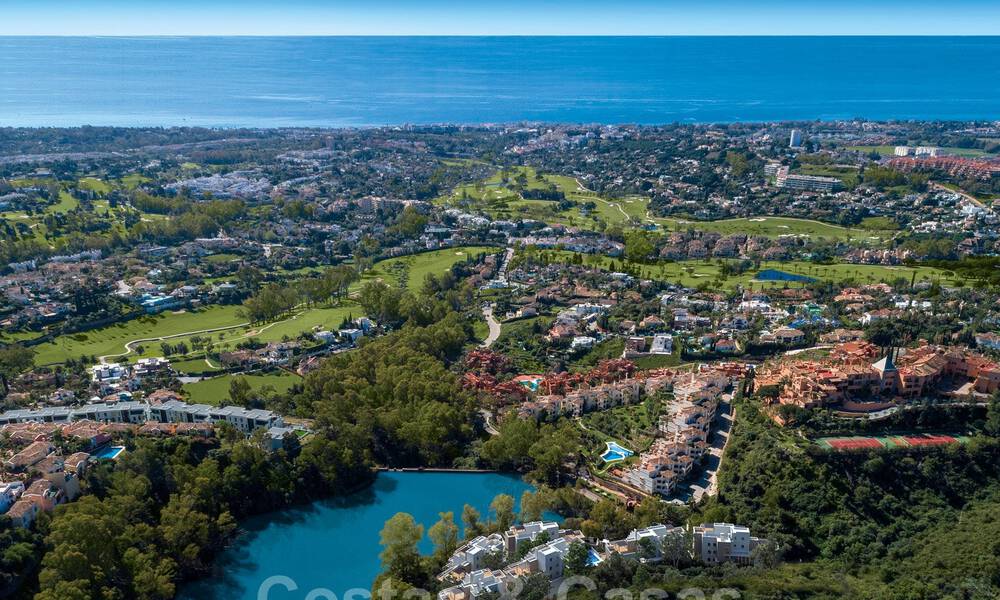 Nuevo en el mercado! Modernos apartamentos de lujo a la venta en un idílico lago con vistas panorámicas en Nueva Andalucía - Marbella. NUEVA FASE 34975