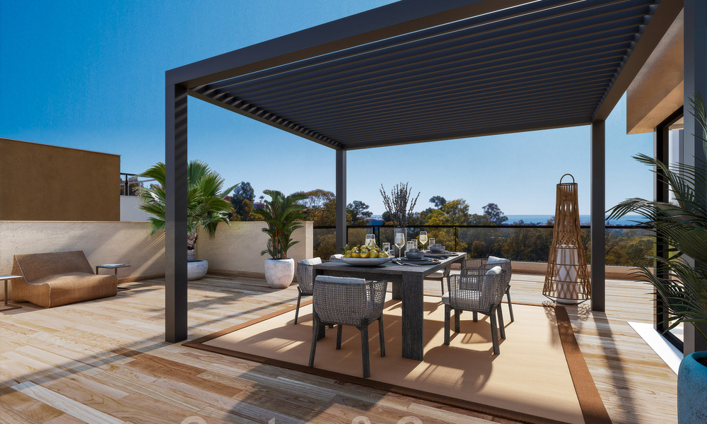 Modernos apartamentos de lujo a la venta en un idílico lago con vistas panorámicas en Nueva Andalucía - Marbella. NUEVA FASE 34979