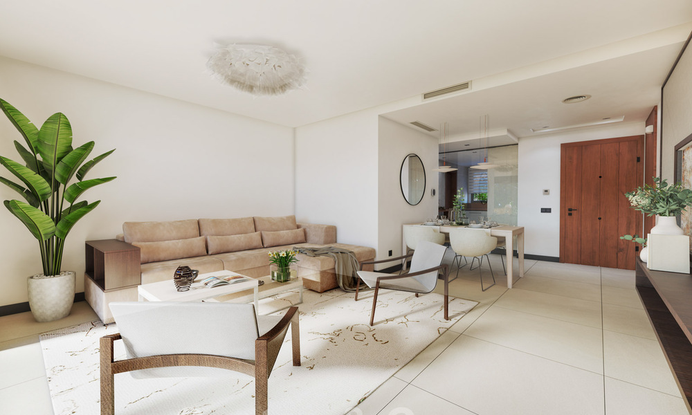 Modernos apartamentos de lujo a la venta en un idílico lago con vistas panorámicas en Nueva Andalucía - Marbella. NUEVA FASE 34987