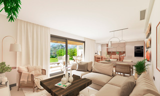 Nuevo en el mercado! Modernos apartamentos de lujo a la venta en un idílico lago con vistas panorámicas en Nueva Andalucía - Marbella. NUEVA FASE 34992 