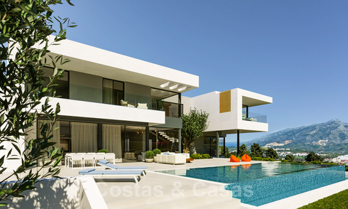 Exquisita villa de lujo moderna en venta con vistas panorámicas al mar en la Nueva Milla de Oro entre Marbella y Estepona 35590